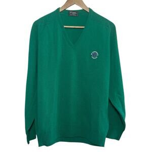 Vtg New Kent & Curwin Wimbledon 100% Pure New Wool Size Large Green Sweater